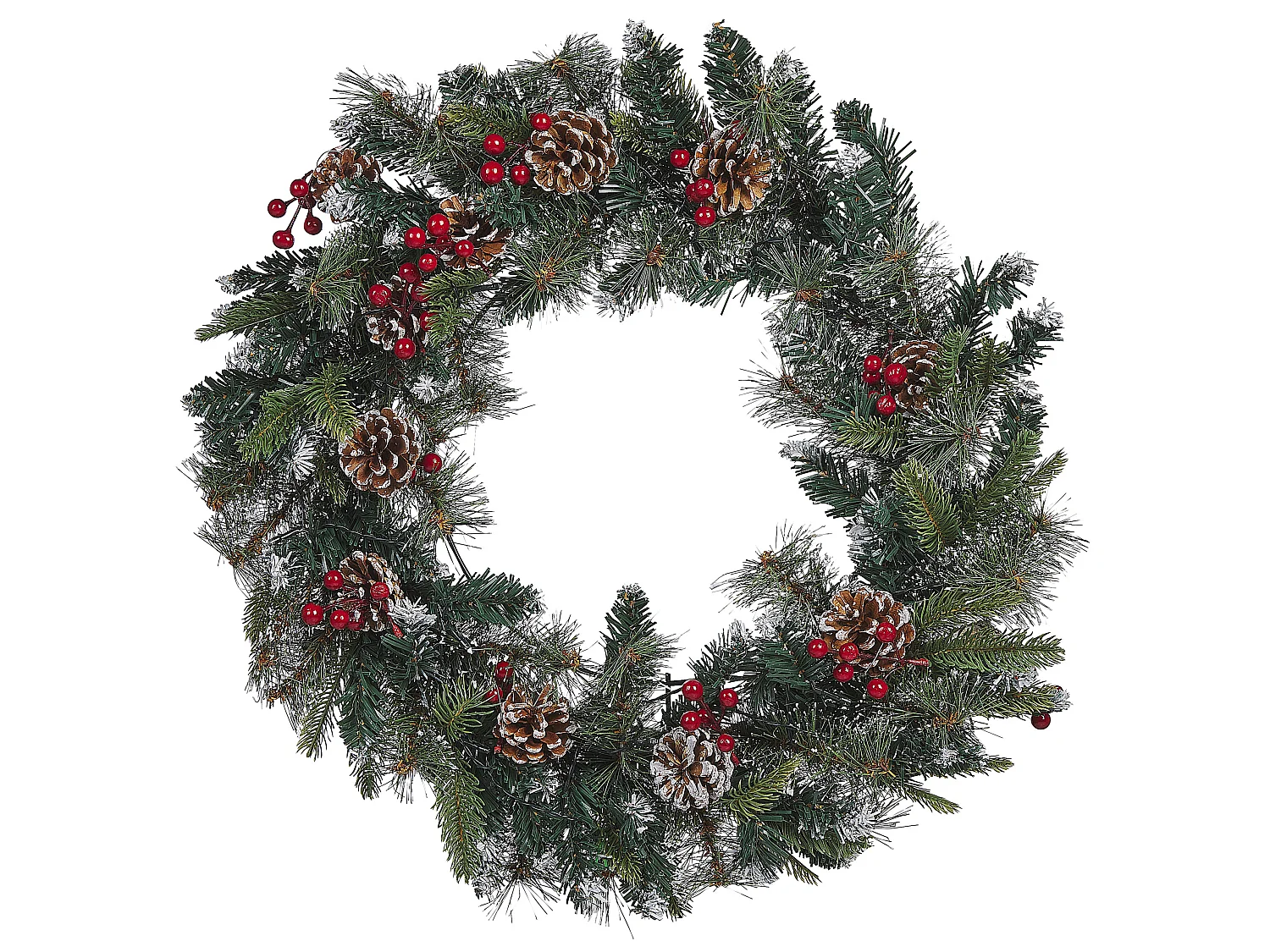 Couronne de Noël LED ⌀ 60 cm vert PAIMIO