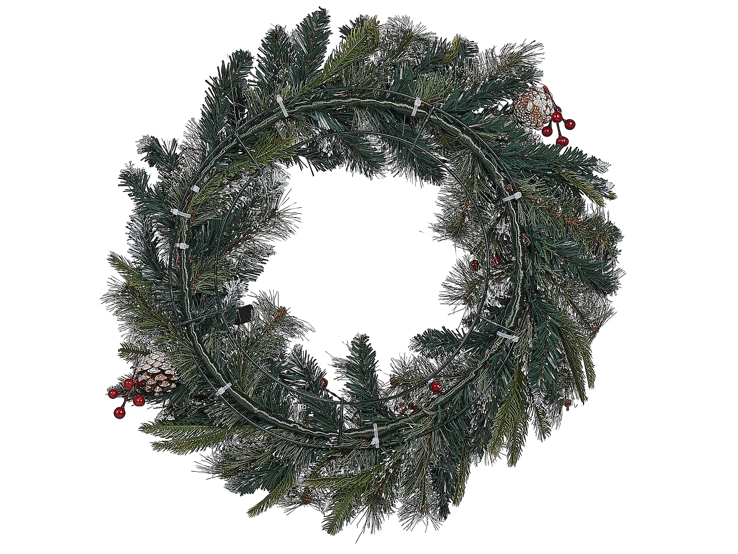 Couronne de Noël LED ⌀ 60 cm vert PAIMIO