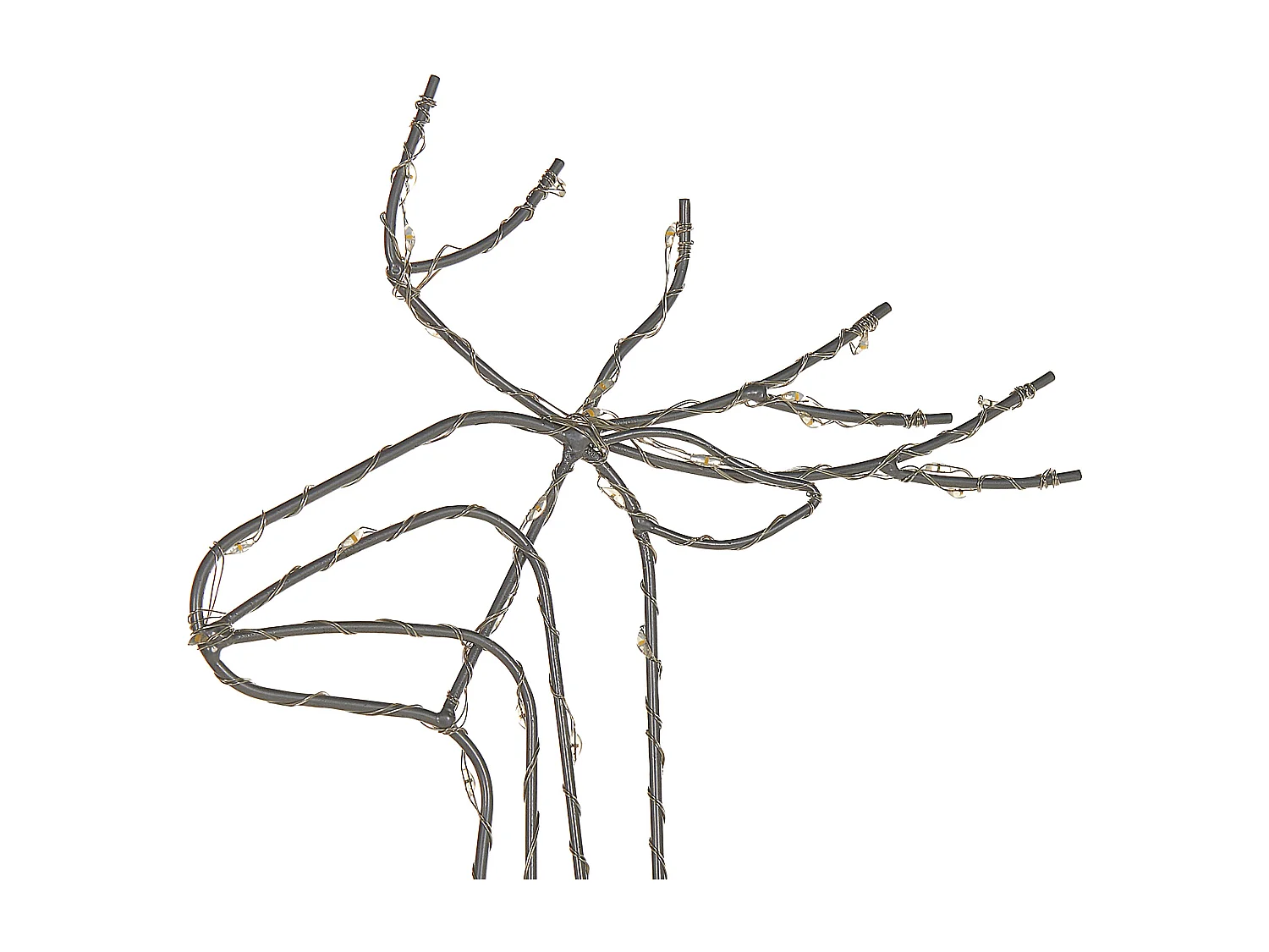 Décoration extérieure LED SAIJA Renne 46 cm Argenté