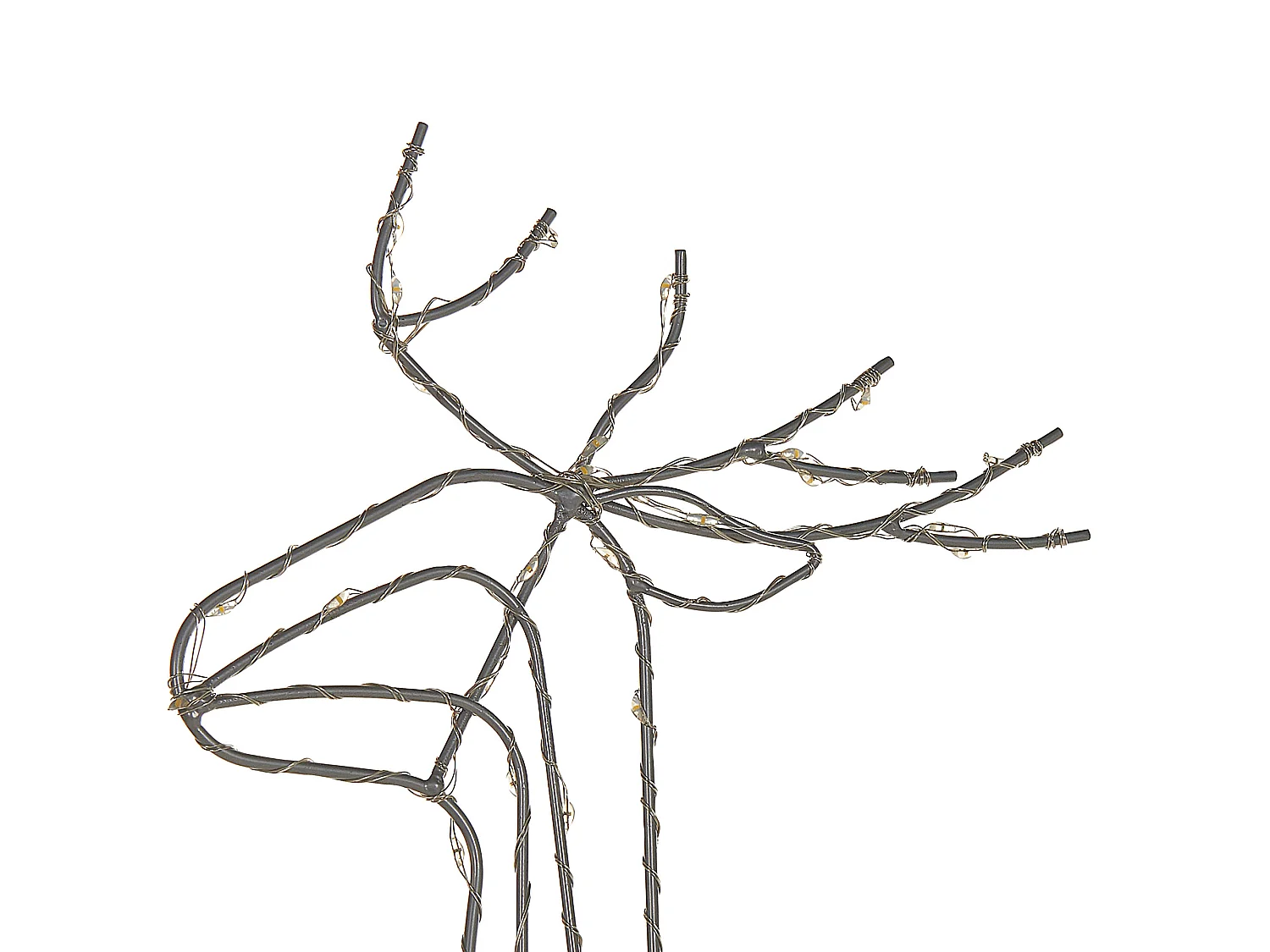 Décoration LED traîneau et renne argenté 46 cm SAIJA