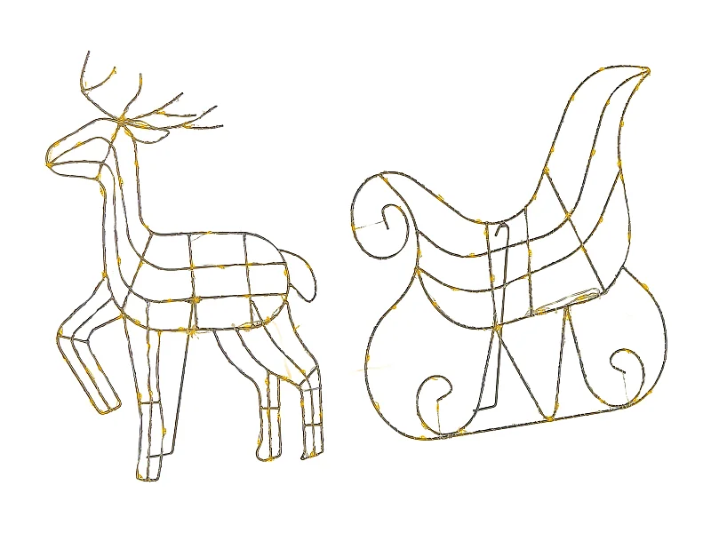 Decorazione da esterno LED argento 46 cm SAIJA