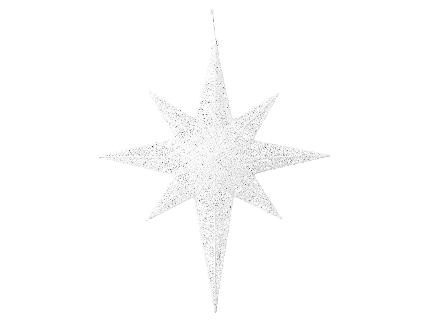 Outdoor Weihnachtsbeleuchtung LED Metall Sternform weiß mit Stromanschluss Osma