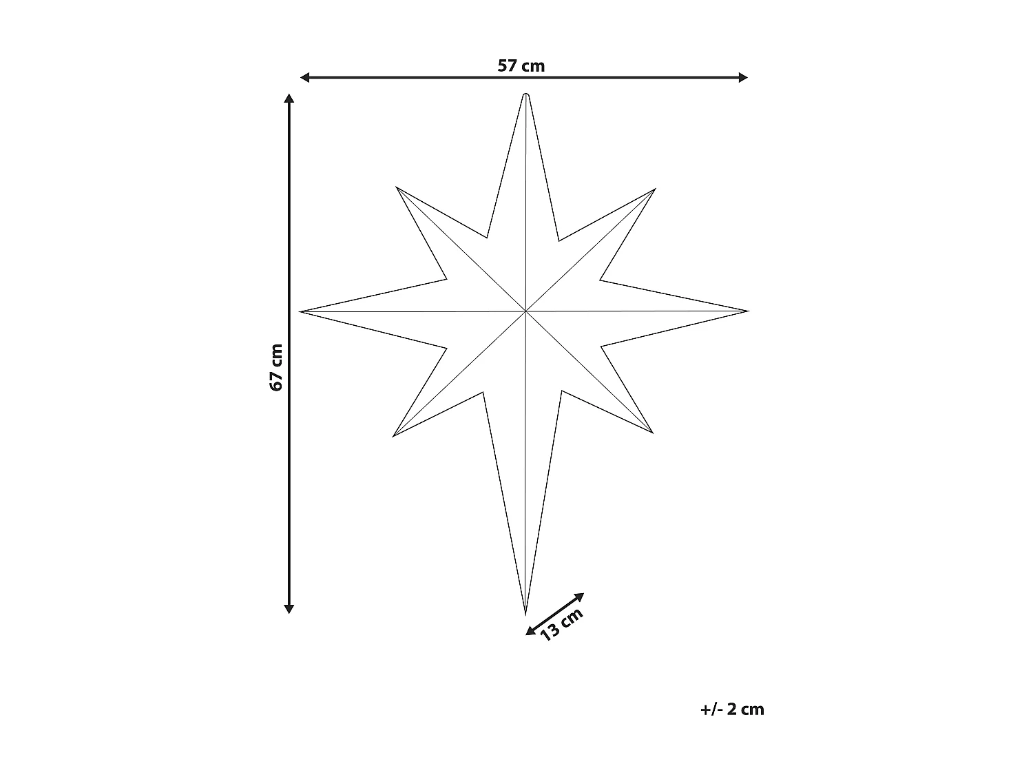 Outdoor Weihnachtsbeleuchtung LED Metall Sternform weiß mit Stromanschluss Osma