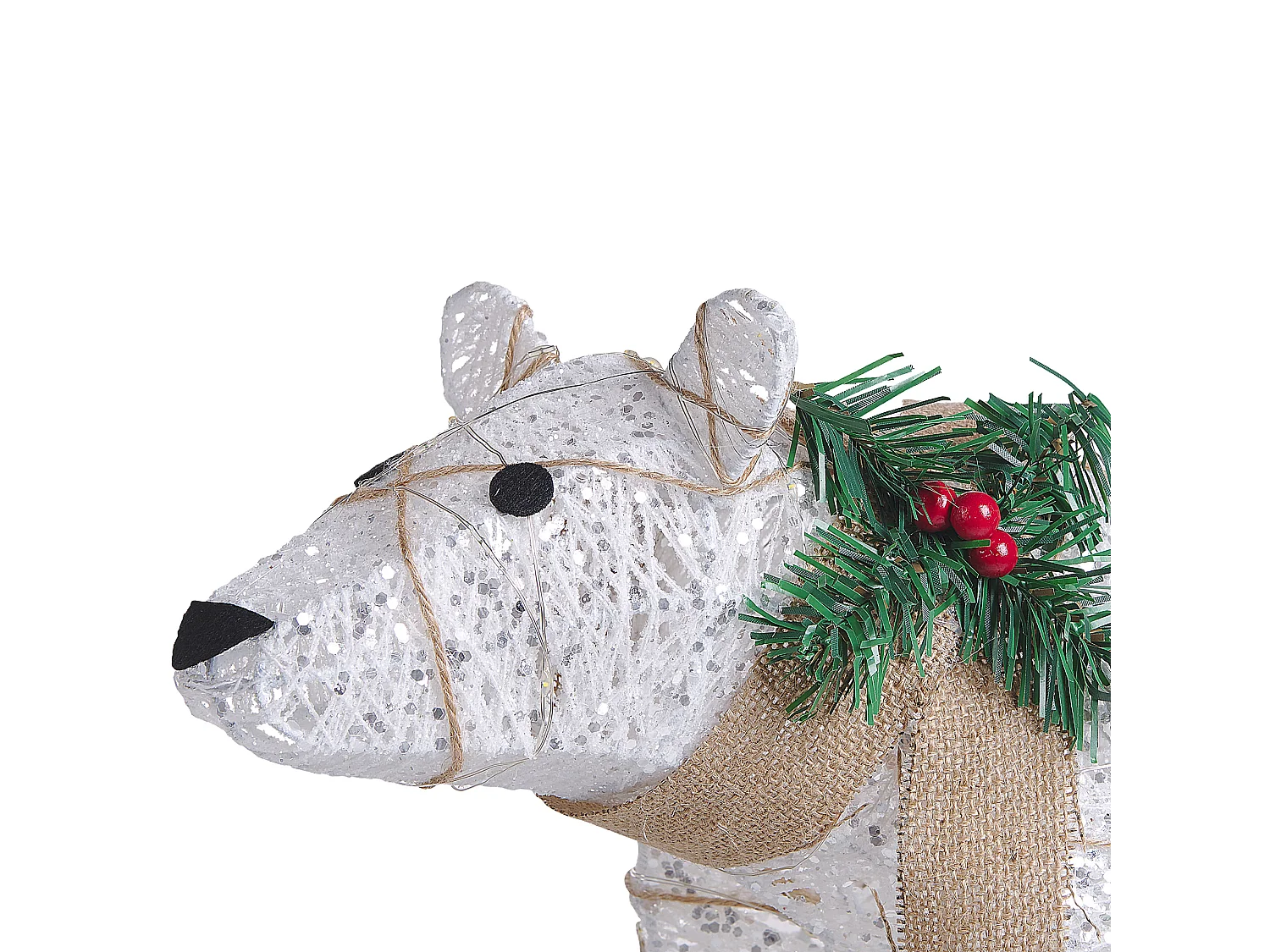 Décoration extérieure LED SIVULA Ours 34 cm Blanc