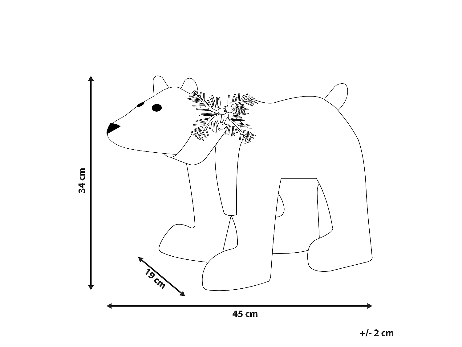 Décoration LED ours polaire pour extérieur 34 cm blanc SIVULA