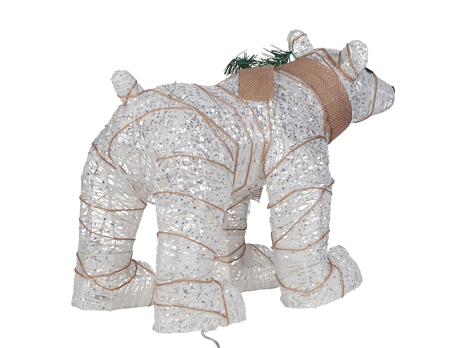 Décoration LED ours polaire pour extérieur 34 cm blanc SIVULA