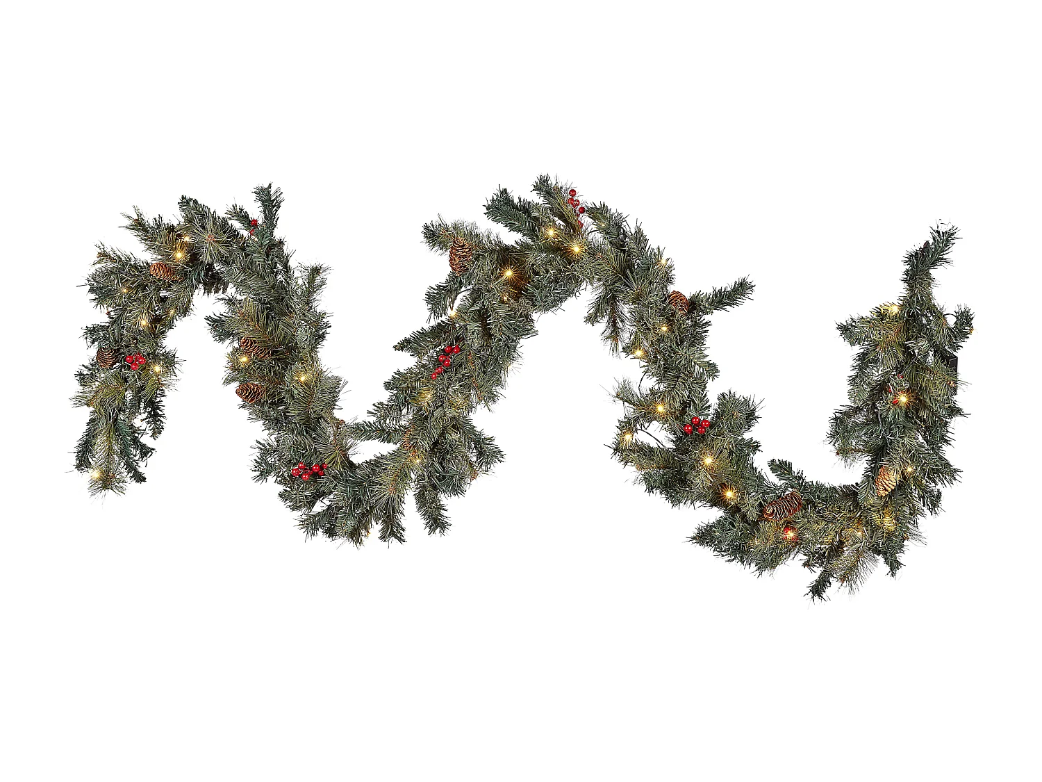 Guirlanda de Natal verde com LED 270 cm TENALA