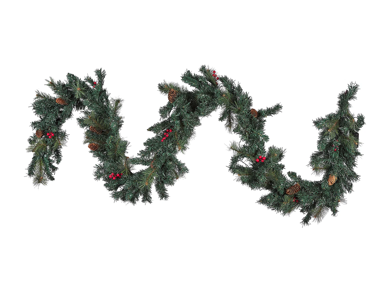 Guirlanda de Natal verde com LED 270 cm TENALA