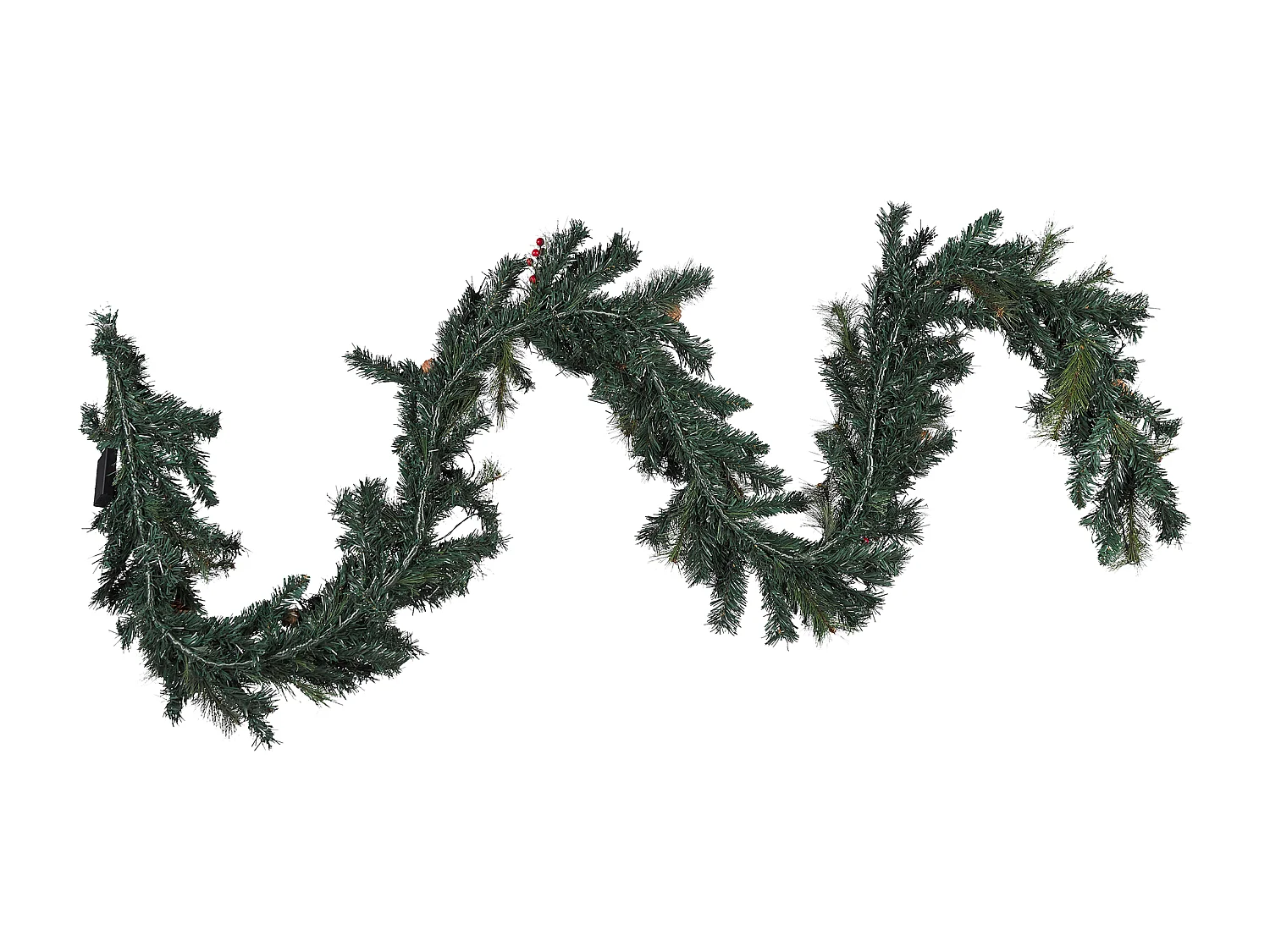 Guirlanda de Natal verde com LED 270 cm TENALA