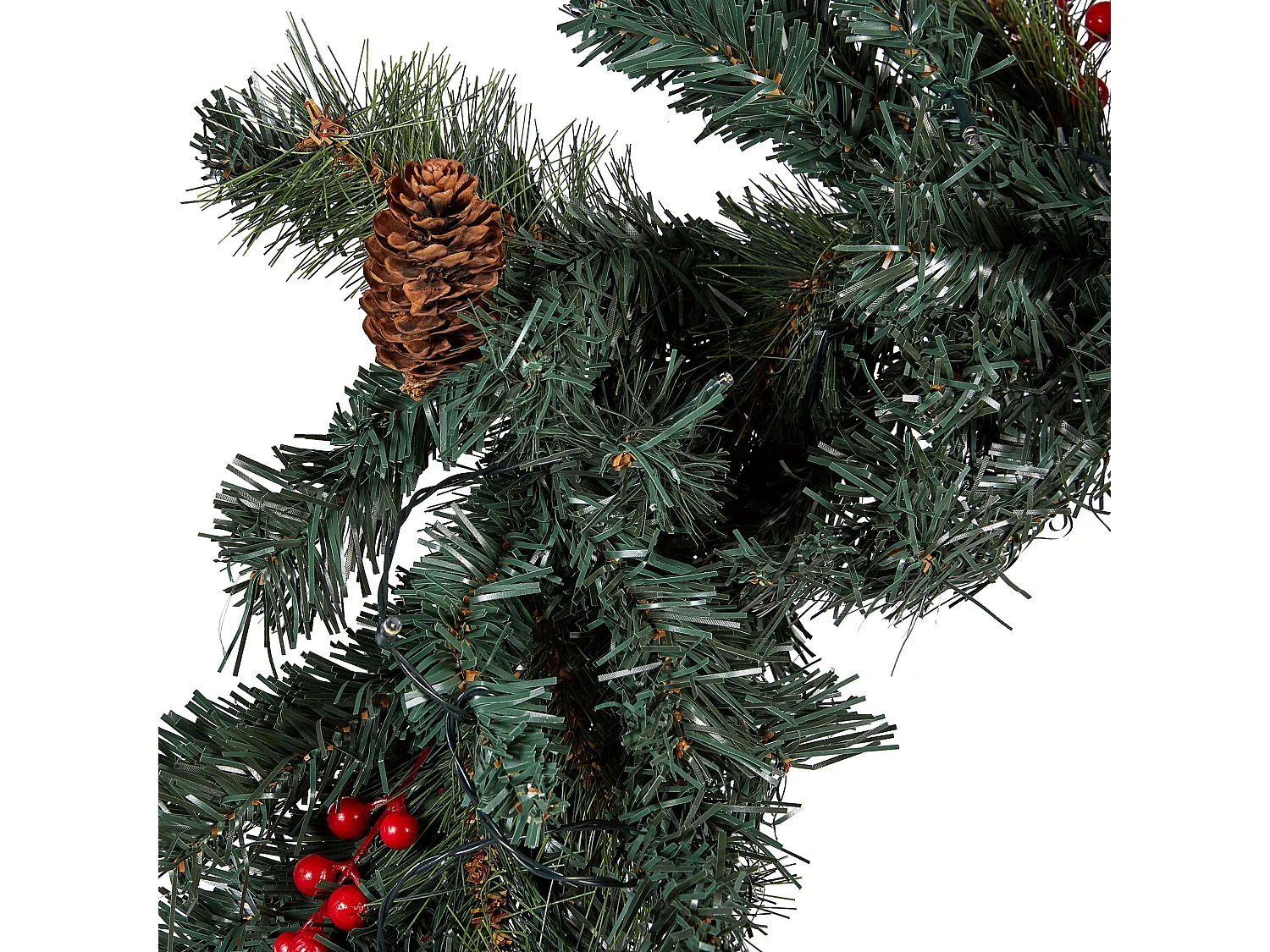 Guirlanda de Natal verde com LED 270 cm TENALA