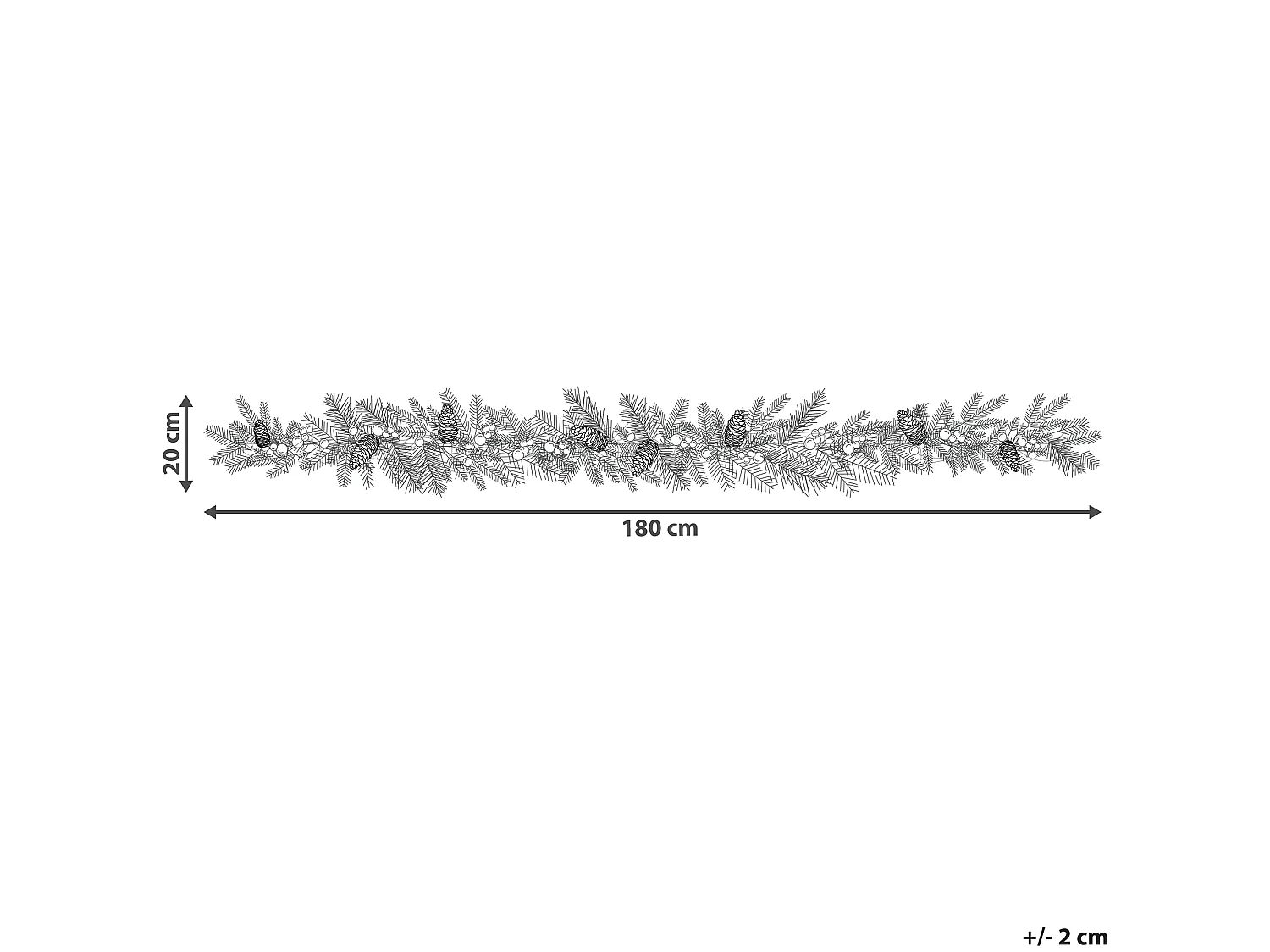 Guirlande met LED-verlichting groen 180 cm TENALA