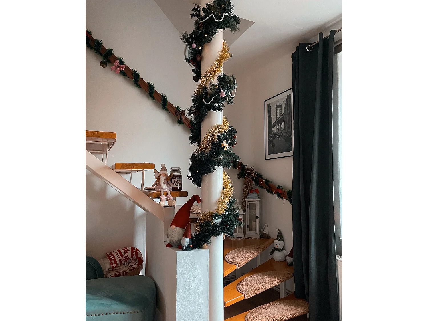 Guirlande de Noël LED 180 cm vert TENALA