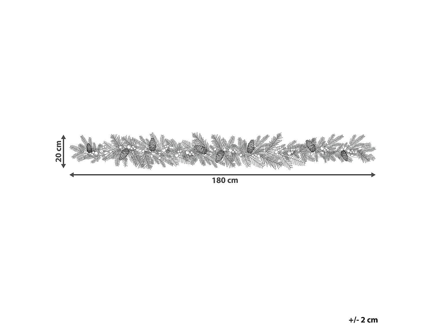 Guirlande met LED-verlichting groen 180 cm TENALA