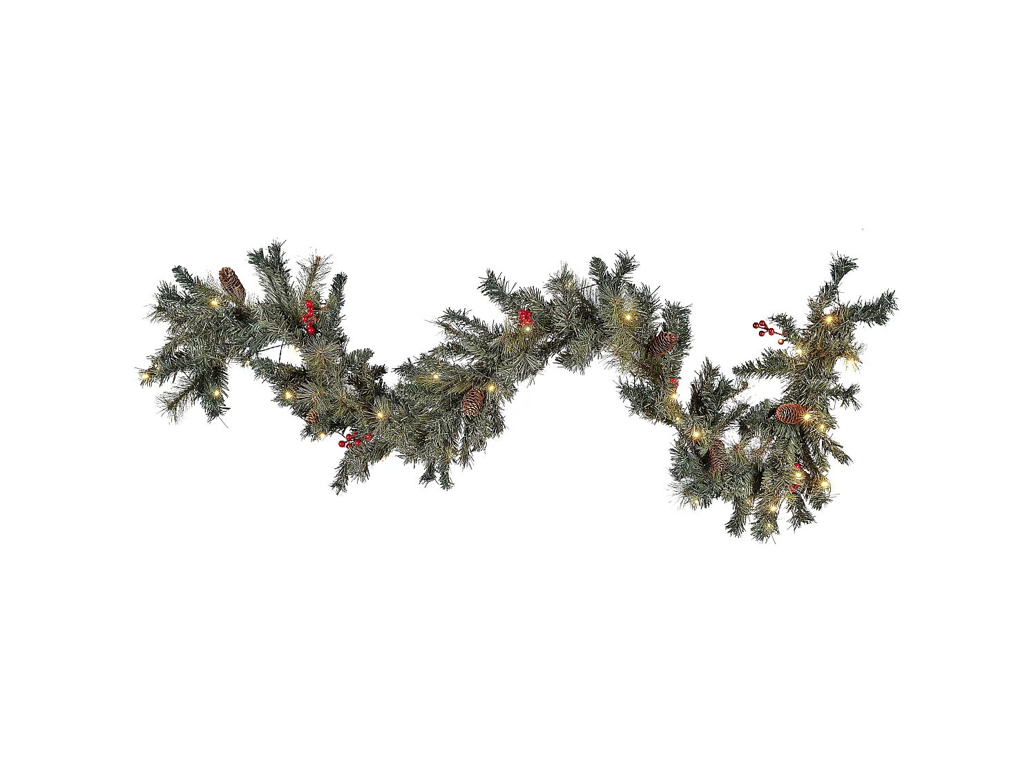 Guirlande de Noël LED 180 cm vert TENALA