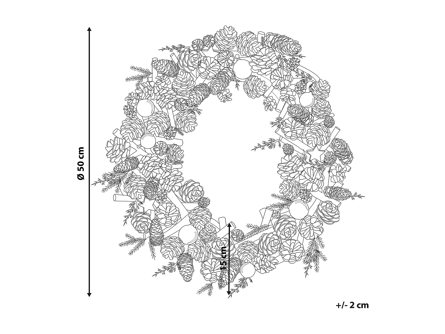 Couronne de Noël verte ⌀ 50 cm FILPUS