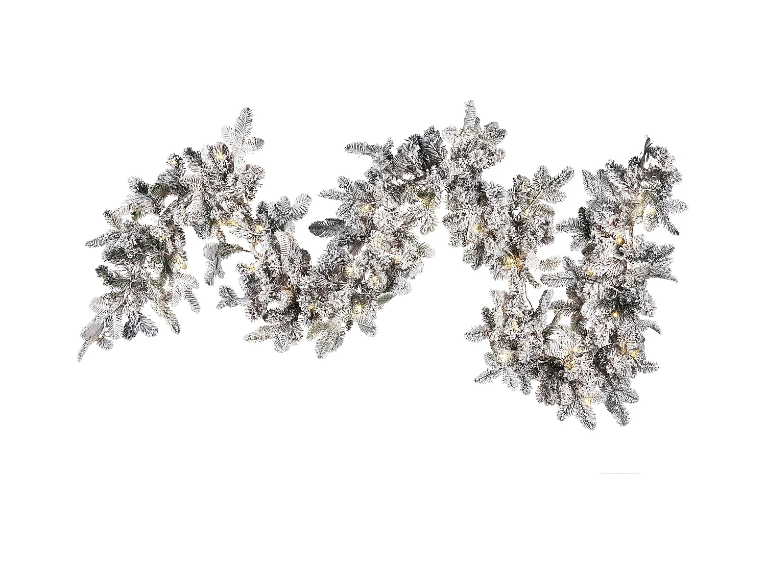 Guirlande de Noël enneigée LED SUNDO 180 cm Blanc