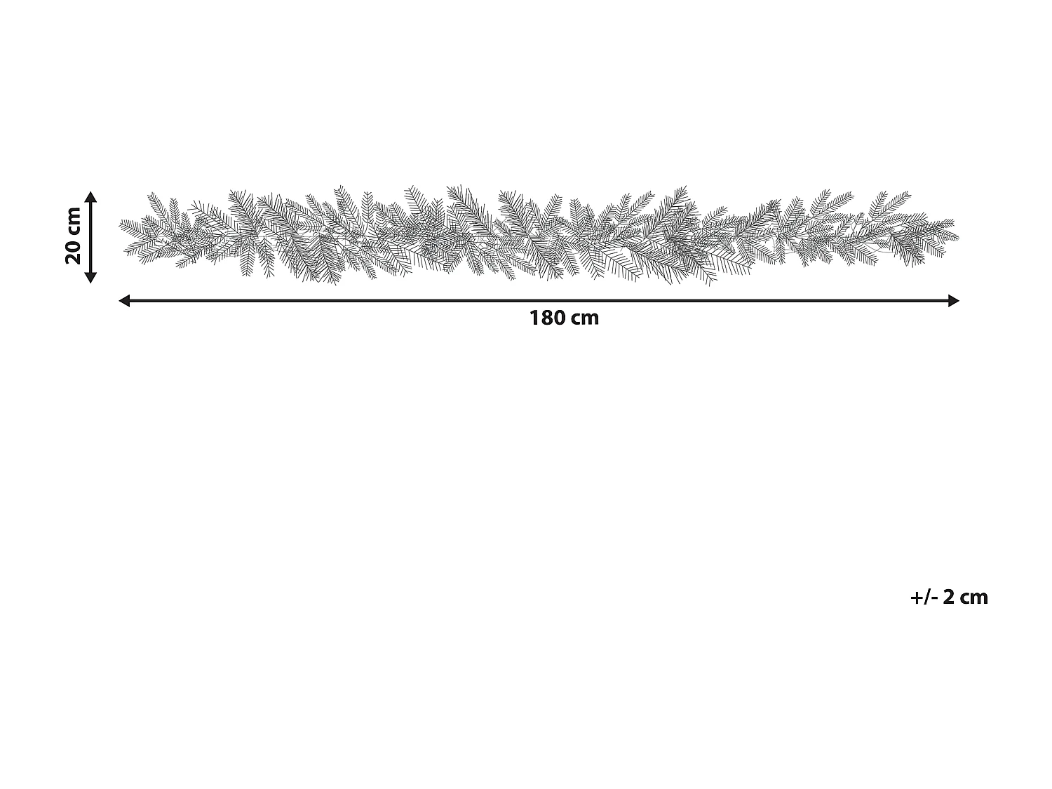 Guirlande met LED-verlichting wit 180 cm SUNDO
