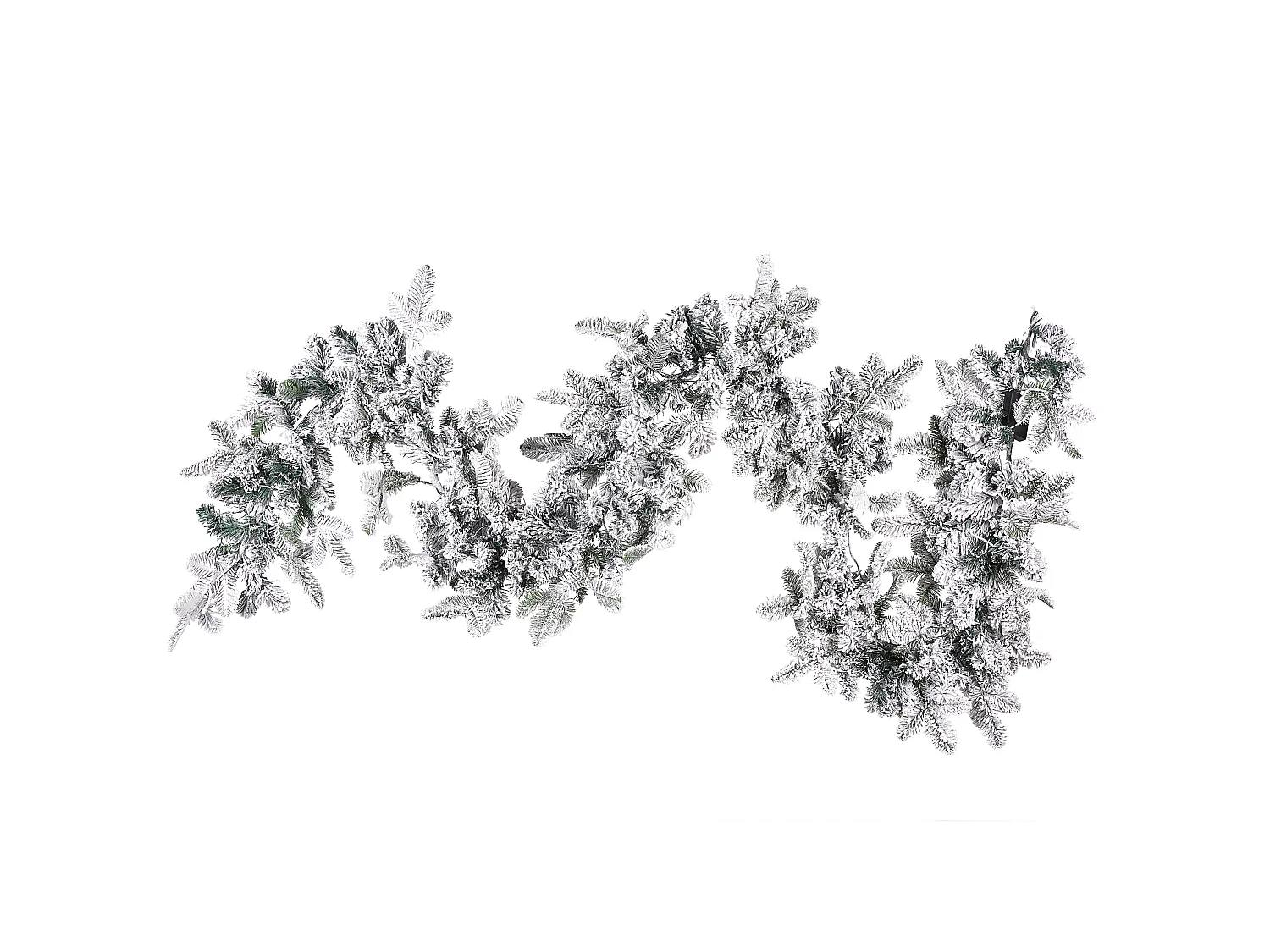 Guirlande de Noël LED effet neige 180 cm blanc SUNDO