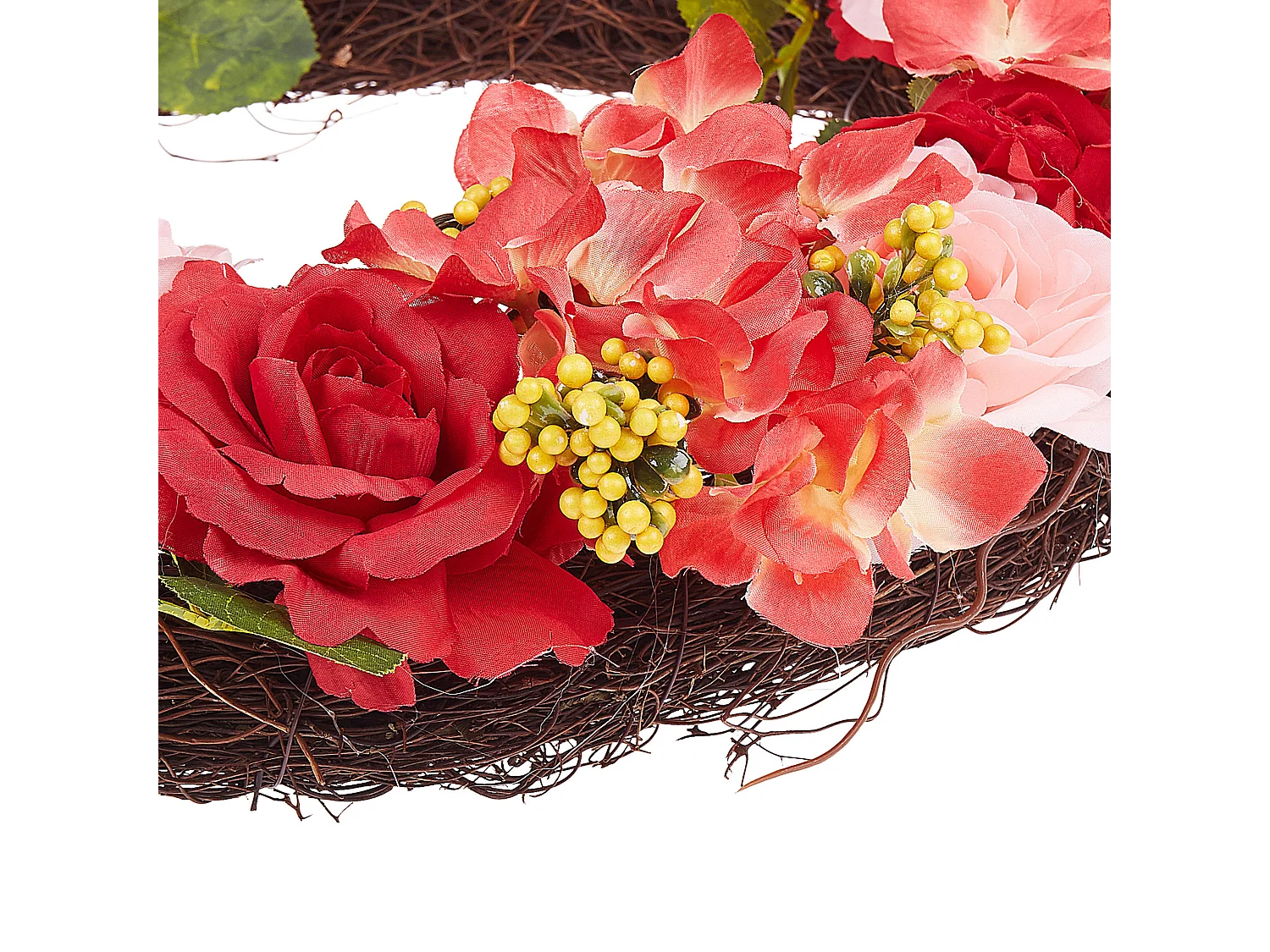 Wieniec dekoracyjny ø 50 cm czerwono-różowy AGULO