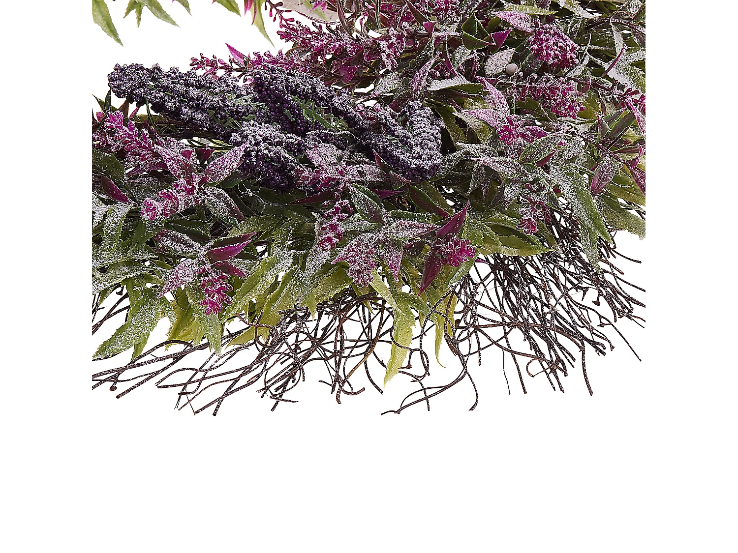 Ostern Dekokranz Türkranz Rund Blumenmotiv Violett Grün mit Kunstblumen ø50 cm