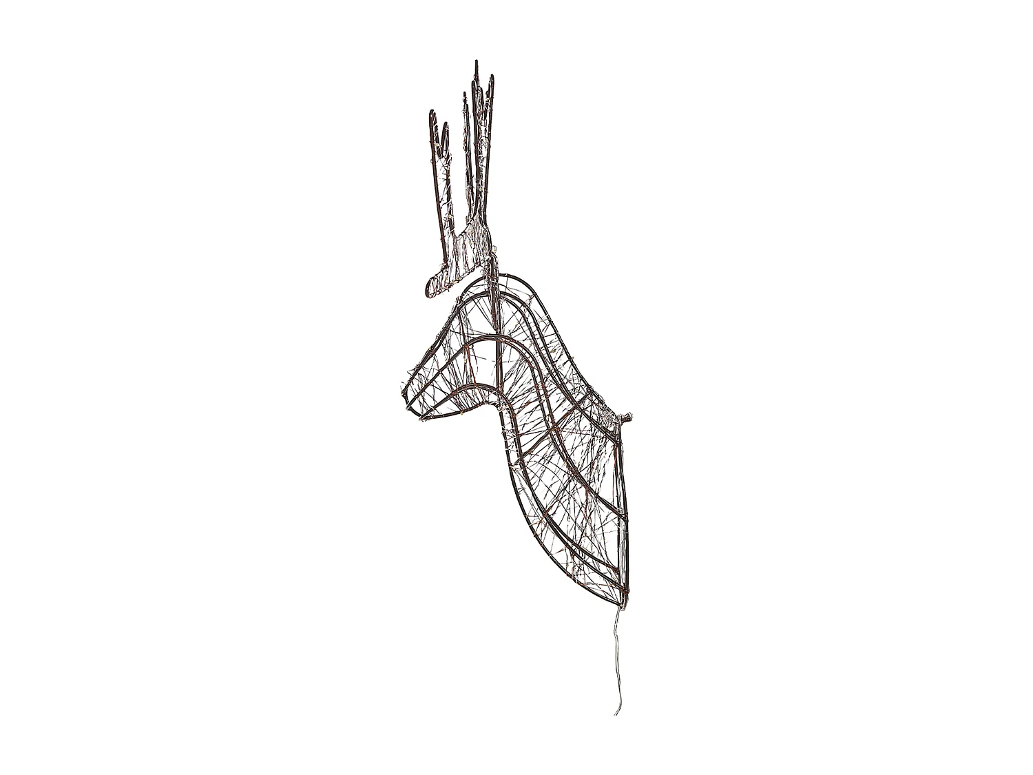 Décoration suspendue pour l'extérieur LED NELLIM Renne 47 cm Noir