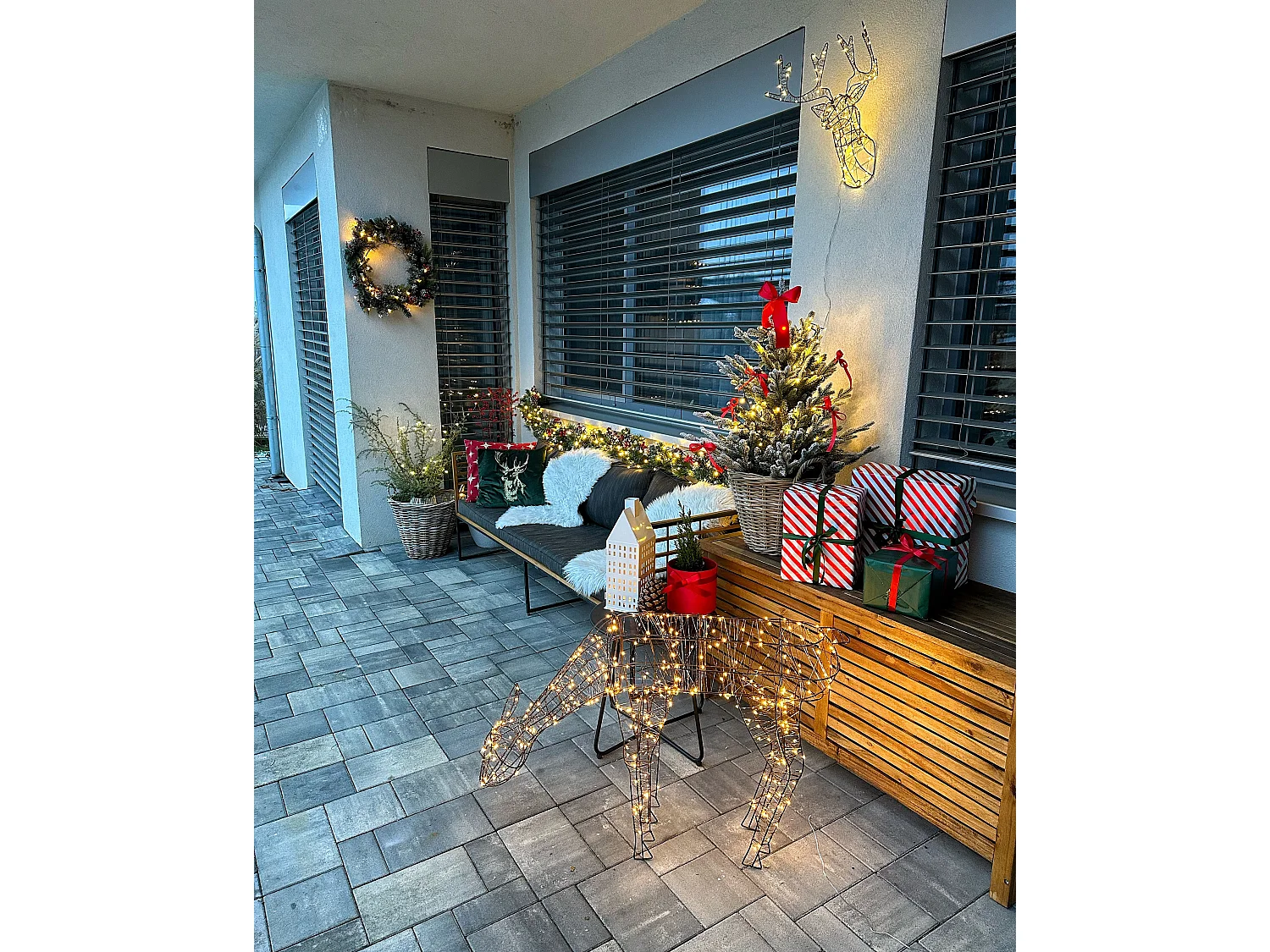 Décoration murale Renne NELLIM Métal 47 cm Noir