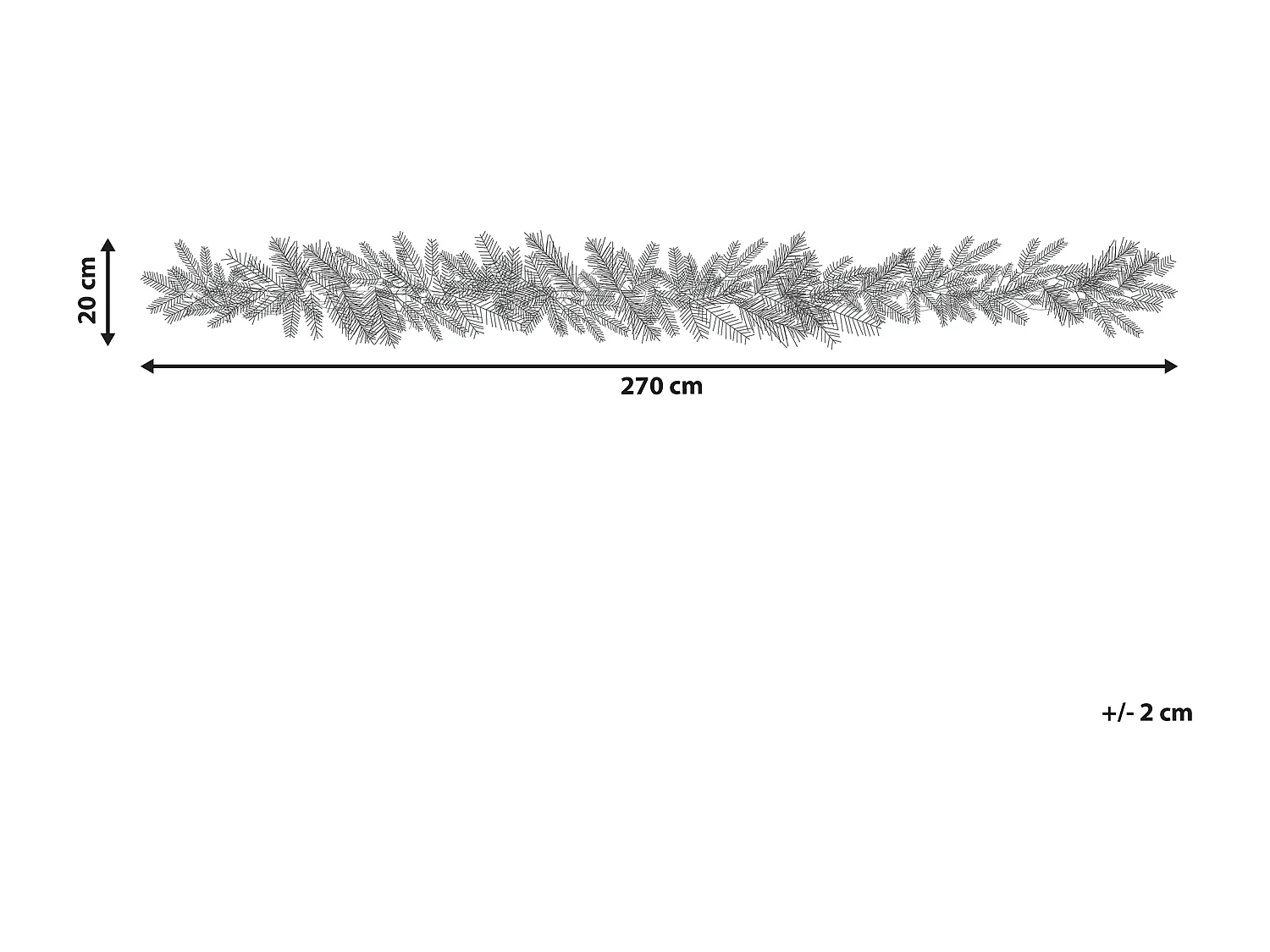 Weihnachtsgirlande weiss mit LED-Beleuchtung Schnee bedeckt 270 cm SUNDO