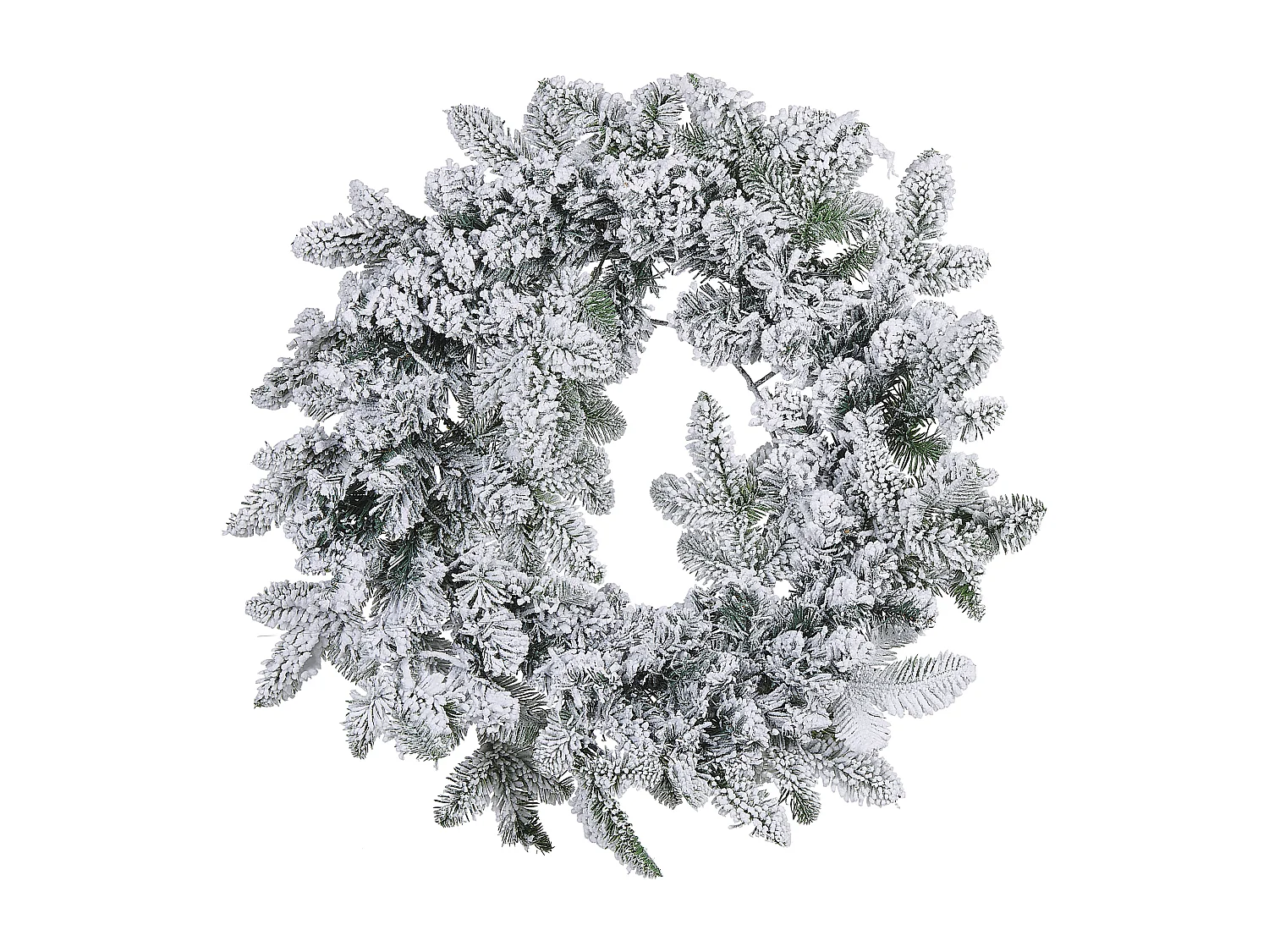 Couronne de Noël enneigée LED SUNDO Blanc 70 cm