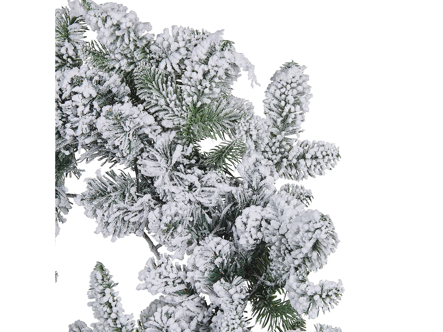 Couronne de Noël LED effet neige ⌀ 70 cm blanc SUNDO