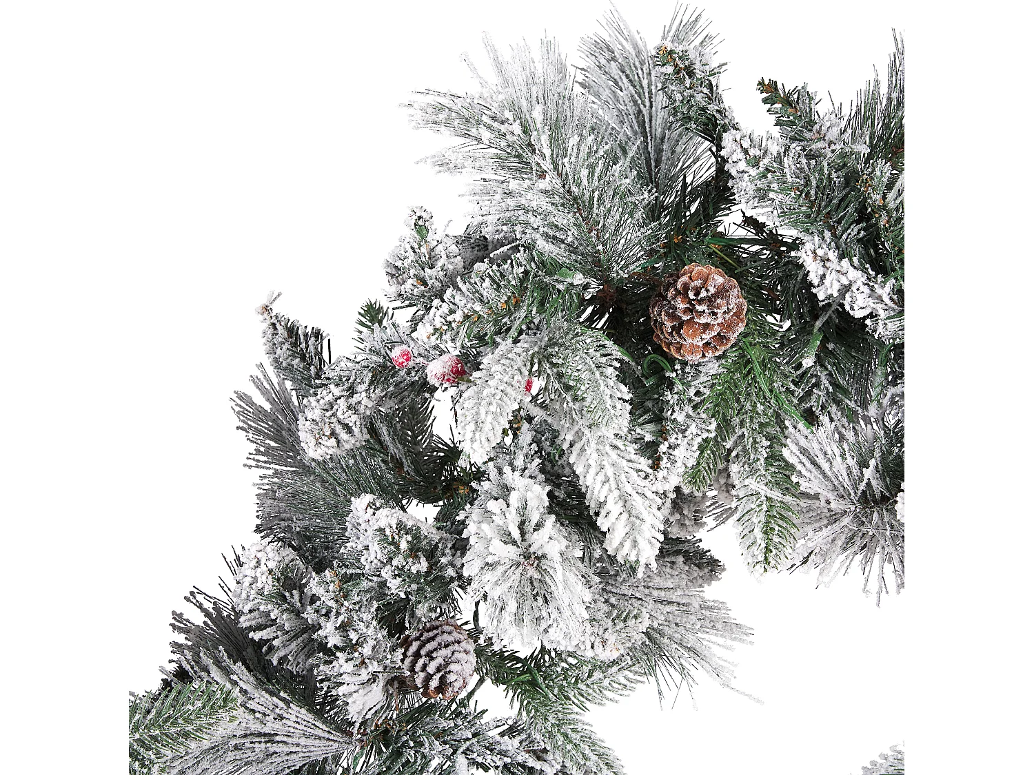 Festone natalizio innevato LED 270 cm WHITEHORN