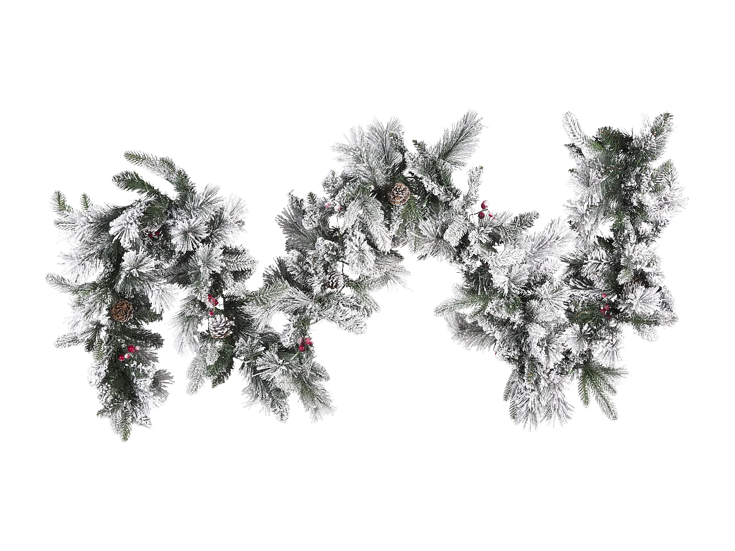 Guirlande de Noël enneigée LED WHITEHORN 270 cm Blanc