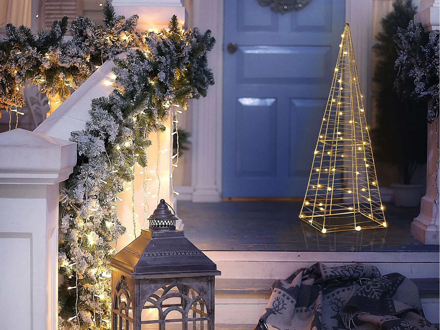 Decoração LED para exterior em forma árvore de Natal 60 cm PUKSALA