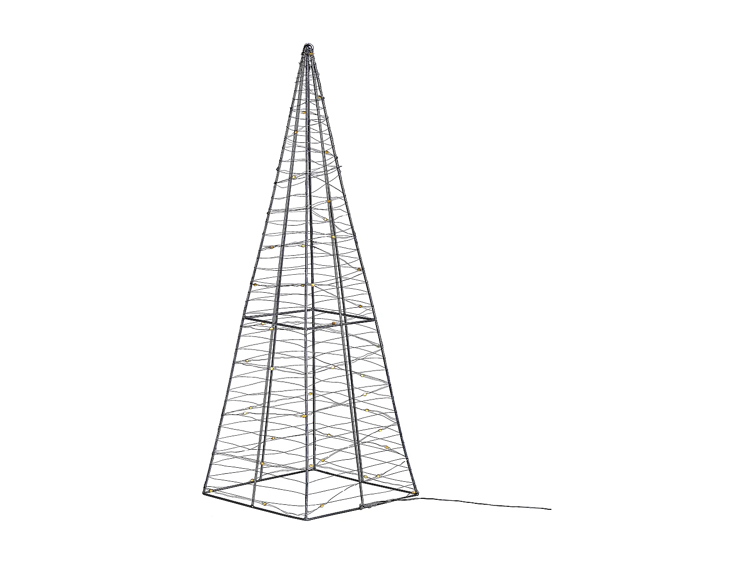 Decoração LED para exterior em forma árvore de Natal 60 cm PUKSALA