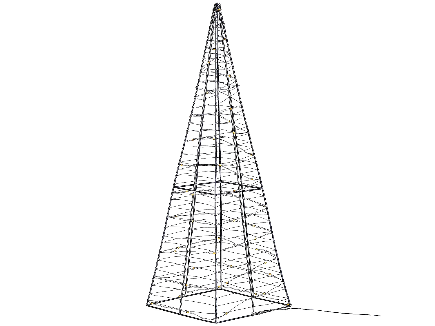 Décoration LED sapin de noël 60 cm argenté PUKSALA