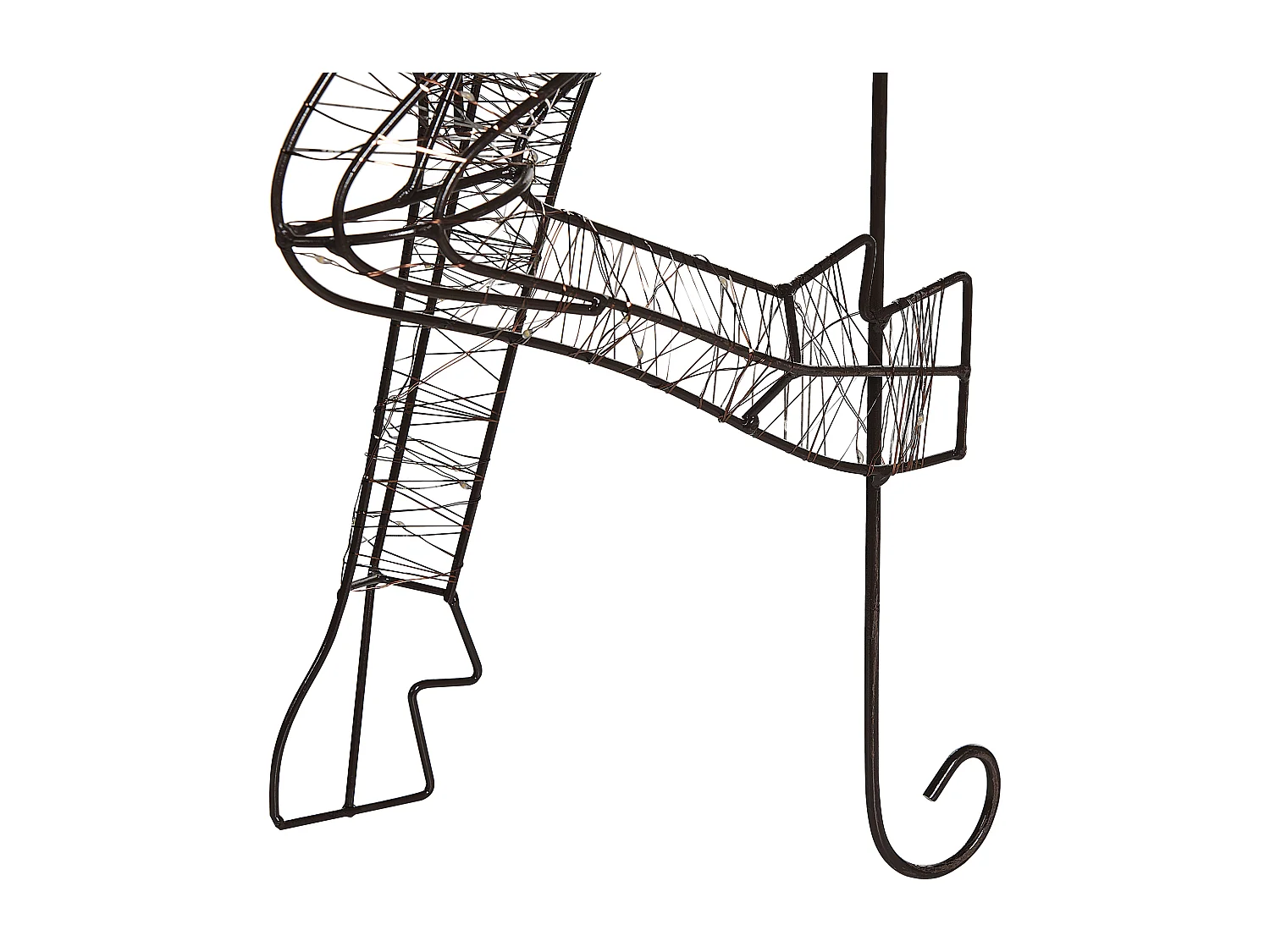 Decorazione da esterno con luci LED cervo 128 cm nero MAHLATTI