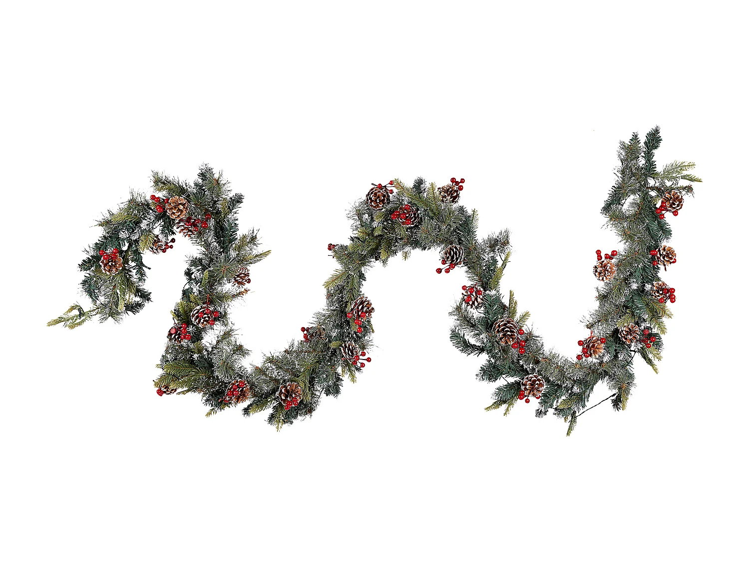 Ośnieżona świąteczna girlanda LED 270 cm zielona PAIMIO