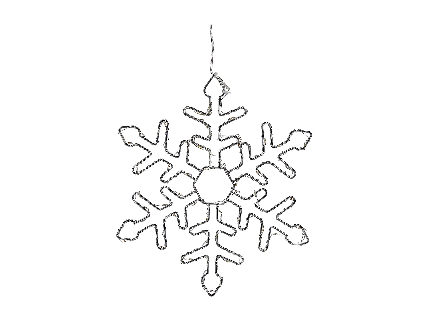 Wanddekoration 3er Set Schneeflocke LOHELA Metall 30/39/50 cm Silber