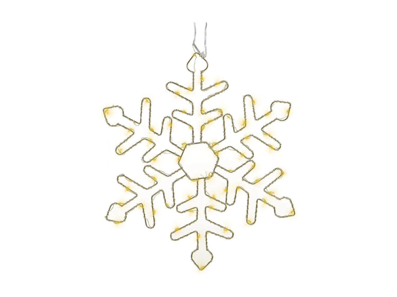 Décoration suspendue pour l'extérieur LED LOHELA Flocon de neige 30/39/50 cm Argenté