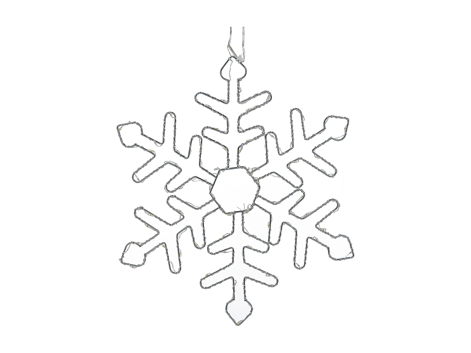 Décoration suspendue pour l'extérieur LED LOHELA Flocon de neige 30/39/50 cm Argenté