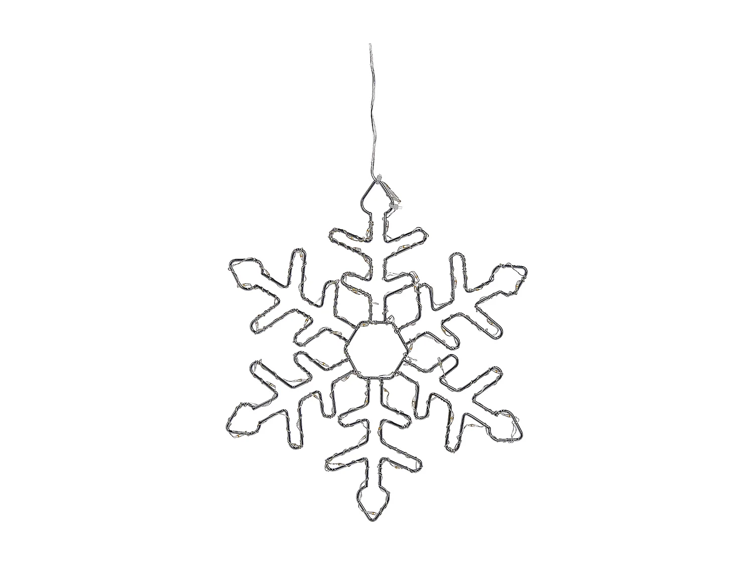 Décoration suspendue pour l'extérieur LED LOHELA Flocon de neige 30/39/50 cm Argenté