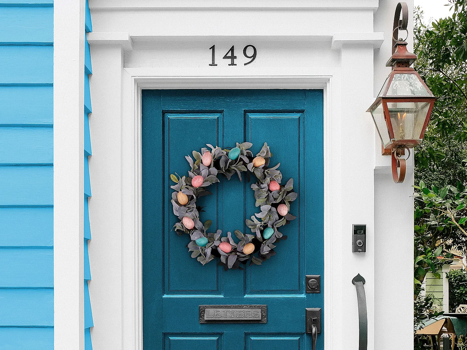 Couronne porte entrée ø 50 cm multicolore LAJARES