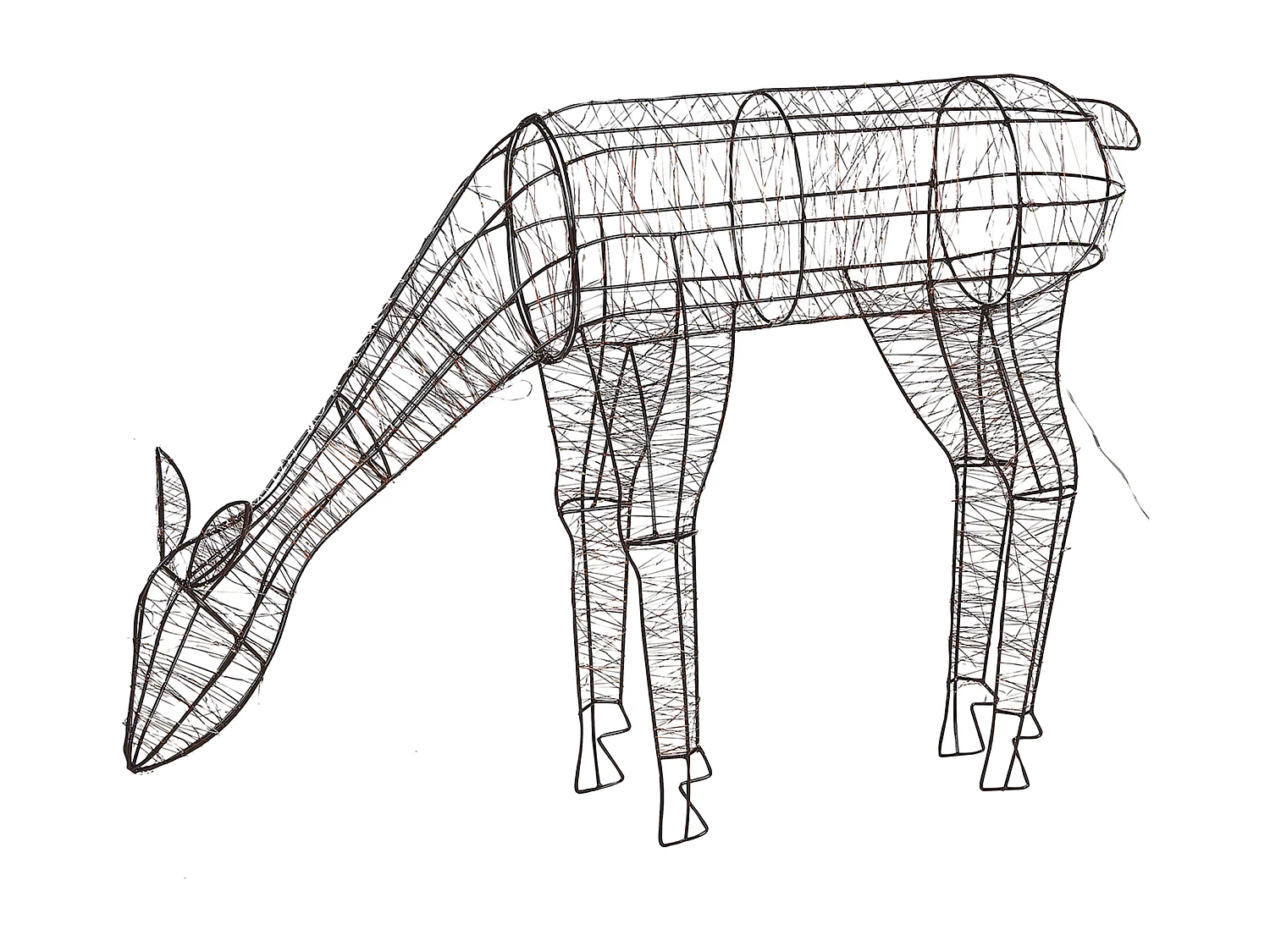 Kerstdecoratie voor buiten LED-verlichting zwart 70 cm NARUSKA