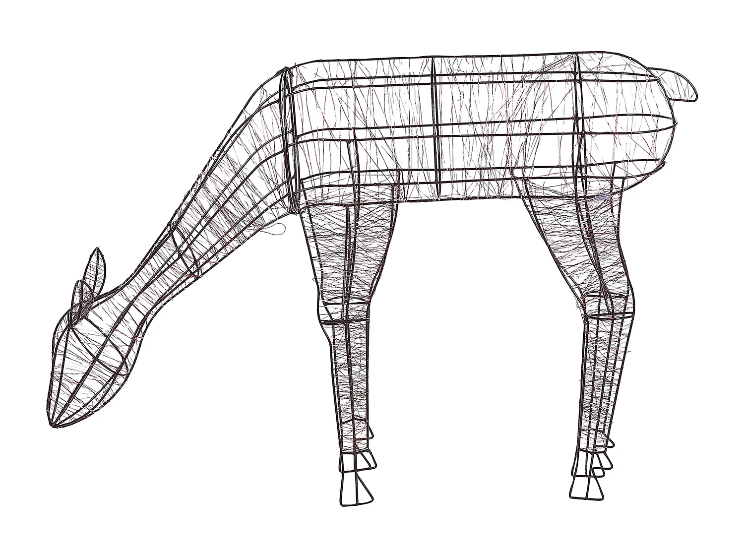 Kerstdecoratie voor buiten LED-verlichting zwart 70 cm NARUSKA