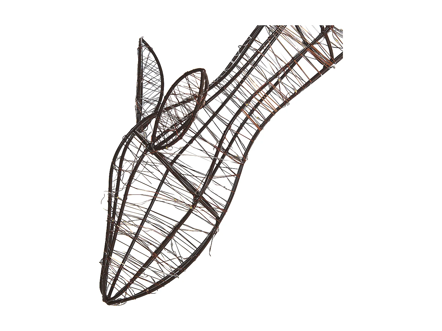 Kerstdecoratie voor buiten LED-verlichting zwart 70 cm NARUSKA