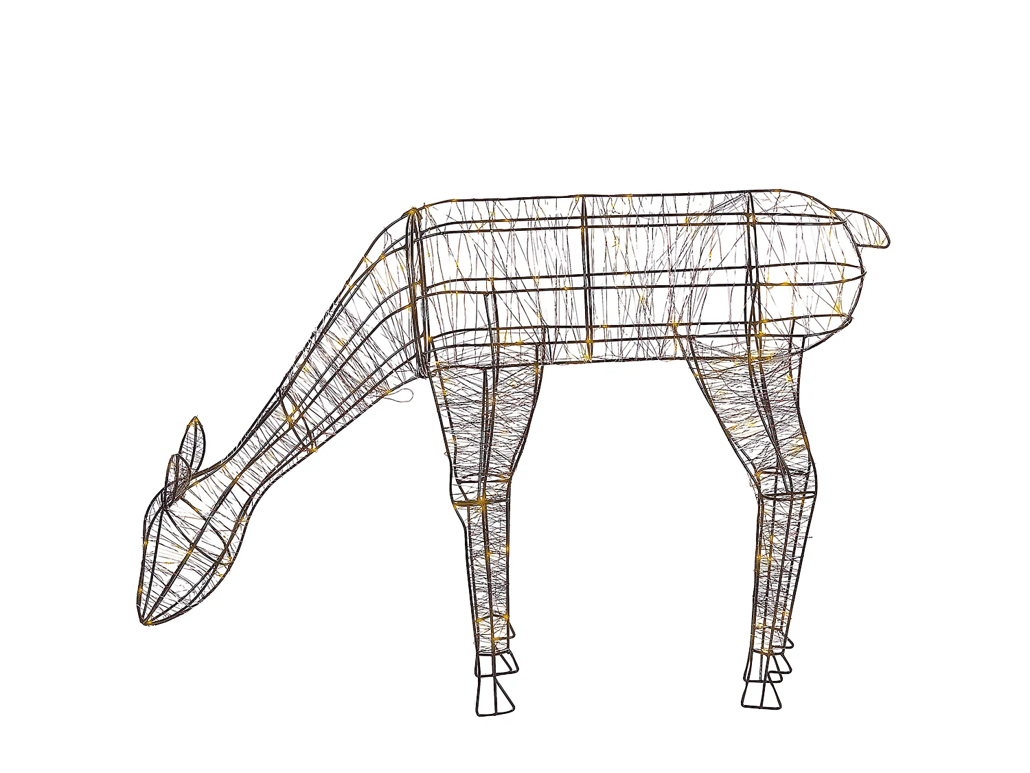 Outdoor Decoration LED NARUSKA Reindeer 70 cm Black