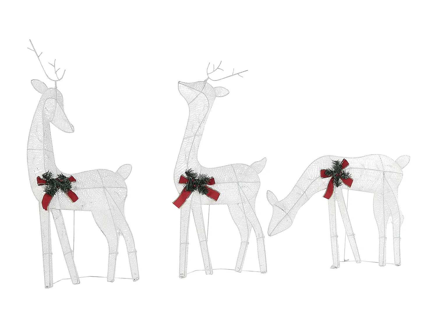 Décoration extérieure LED ANGELI Renne 92/85/49 cm Blanc