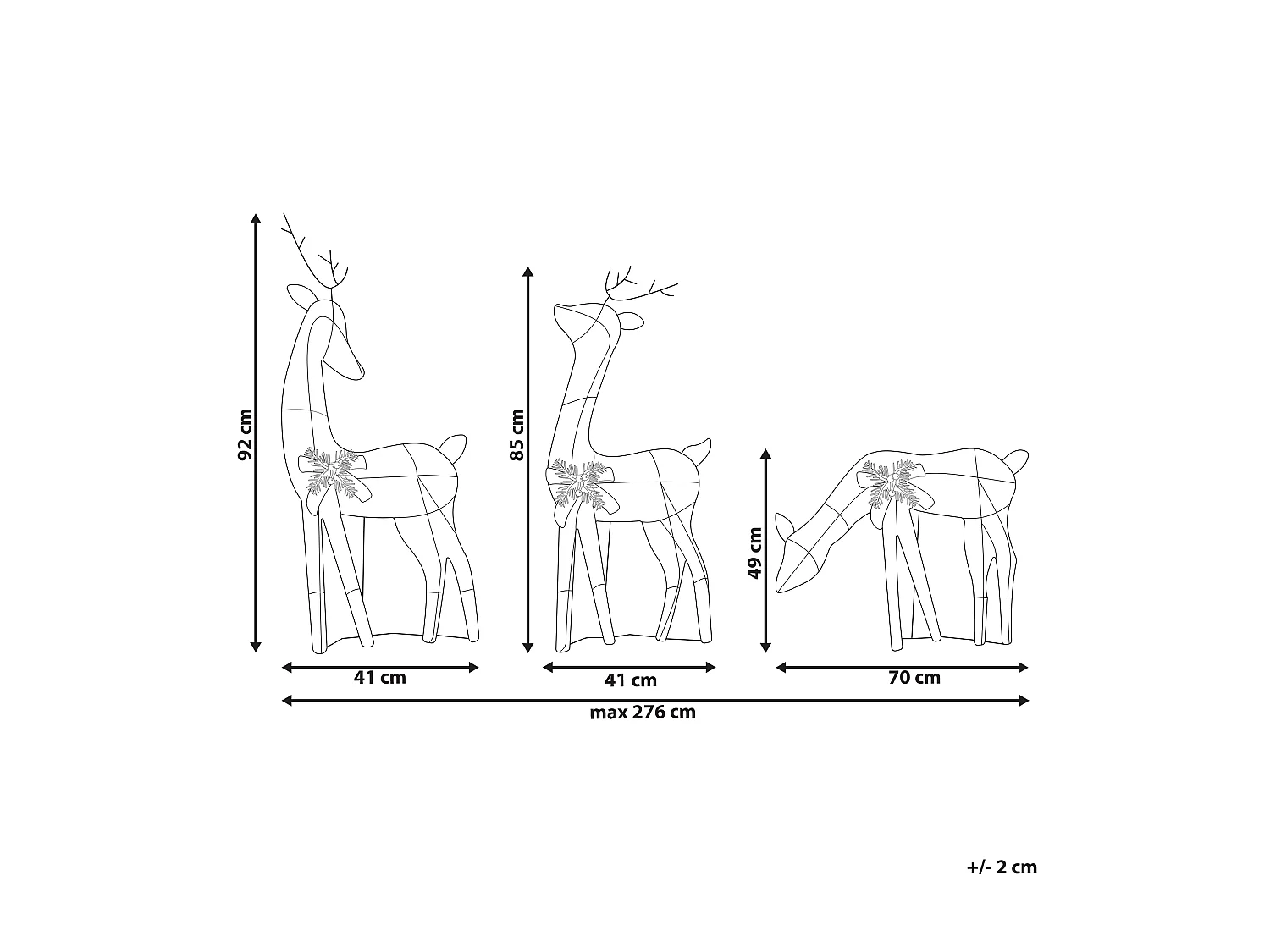 Decoración LED blanco 92 cm ANGELI