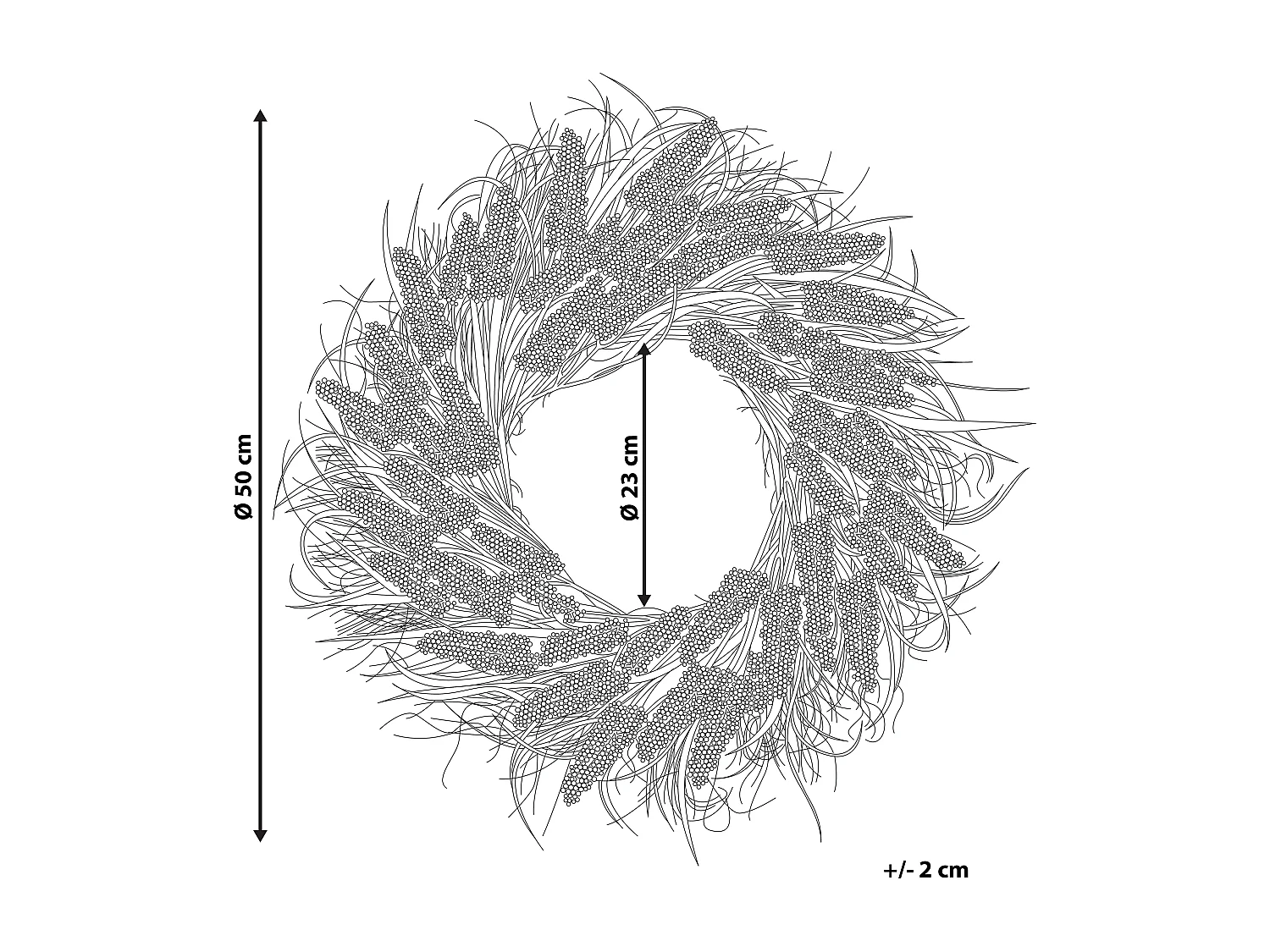 Couronne décorative CANDELARIA 50 cm Multicolore