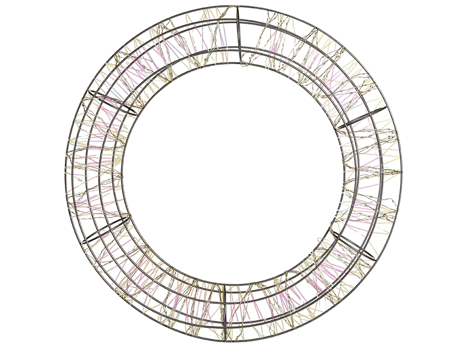 Décoration suspendue pour l'extérieur LED KOPPELO Couronne 55 cm Argenté