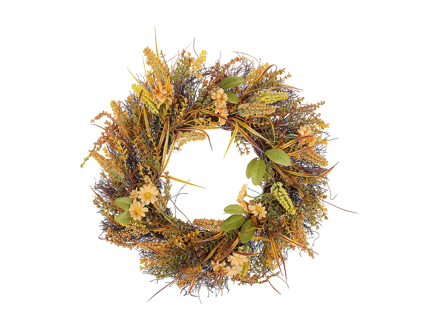 Decoratieve krans oranje/groen ø 50 cm ADEJE